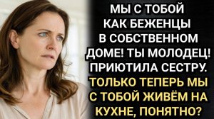 Ты молодец! Приютила сестру. Только теперь мы с тобой живём на кухне! Возмутился муж. Аудио рассказы