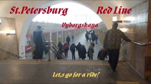 Ст. метро Выборгская, Ленинград (СПб) - интерьер, пассажиры, прибытие-отправление поездов