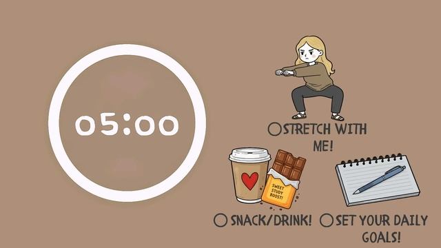 Таймер Помодоро 4x60 (4 часа) | СДВГ | Давайте сосредоточимся! | Лоуфи хип-хоп ♡ смотреть онлайн