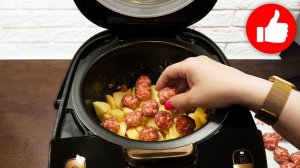 Муж говорит, что это Лучшая Картошка с фрикадельками на ужин. Просто, быстро, вкусно в мультиварке.