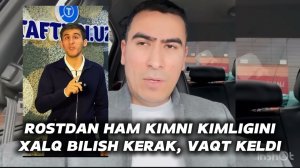 Ростдан ҳам кимни кимлигини халқ билиши керак вақти келди. Журналист Жауоҳир Султонов