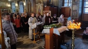 Чтение паремий на великое освящение воды в Свято Вознесенском храме в Сыктывкаре