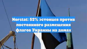 Norstat: 52% эстонцев против постоянного размещения флагов Украины на домах
