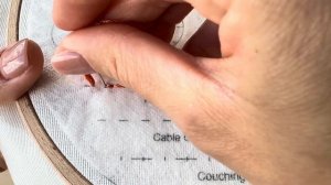 10. Шов “назад иголку” с нитяным орнаментом