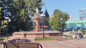 Фонтан у ж/д вокзала г. Омск 07.2025