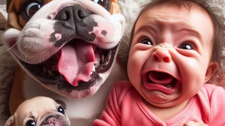 Смешные видео о детях и животных приколы с котами и собаками. смотреть онлайн