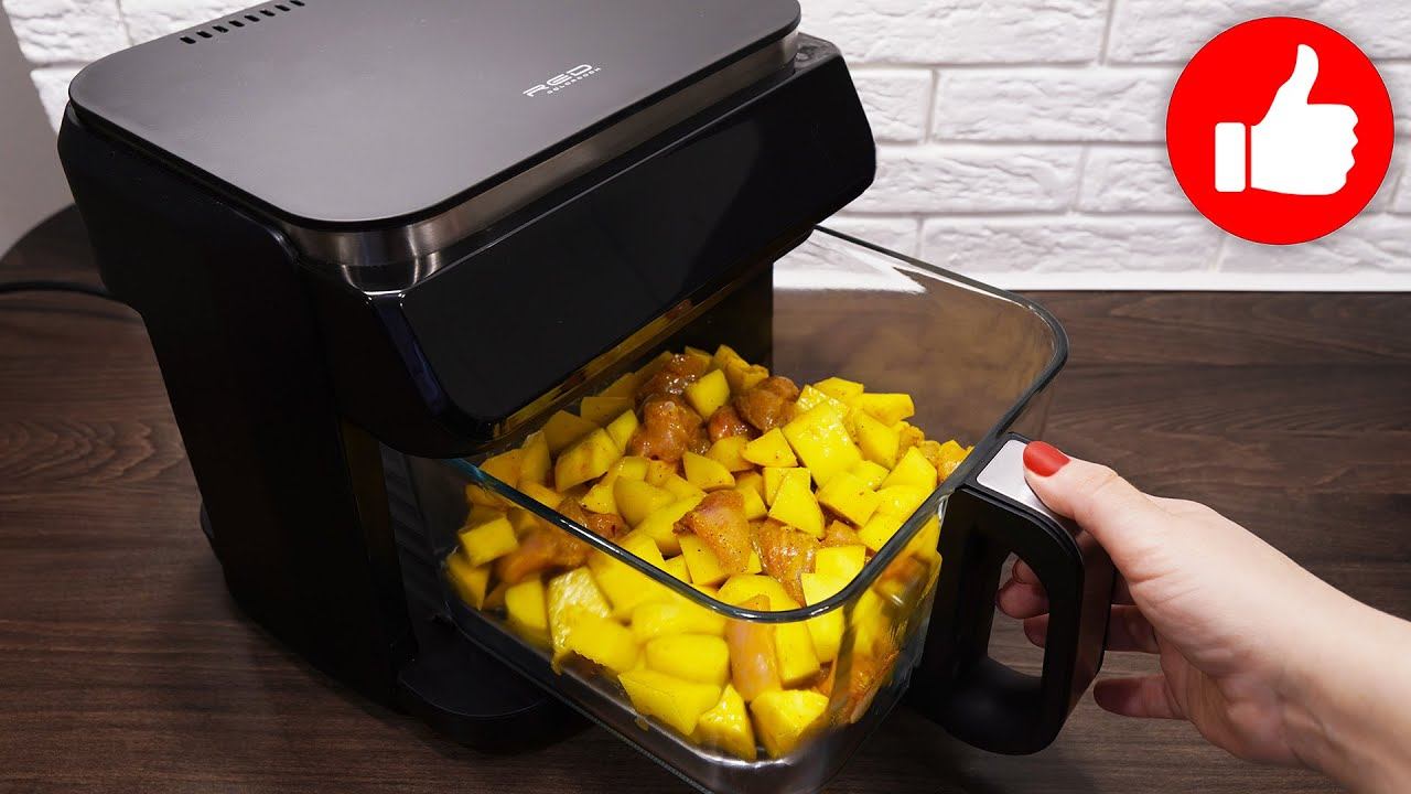 Обалденно Вкусная картошка с курицей в аэрогриле! Просто, Быстро и Эффектно на ужин! смотреть онлайн