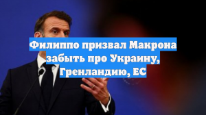 Филиппо призвал Макрона забыть про Украину, Гренландию, ЕС