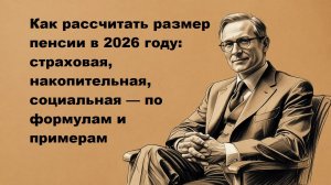 Как рассчитать размер пенсии в 2026 году