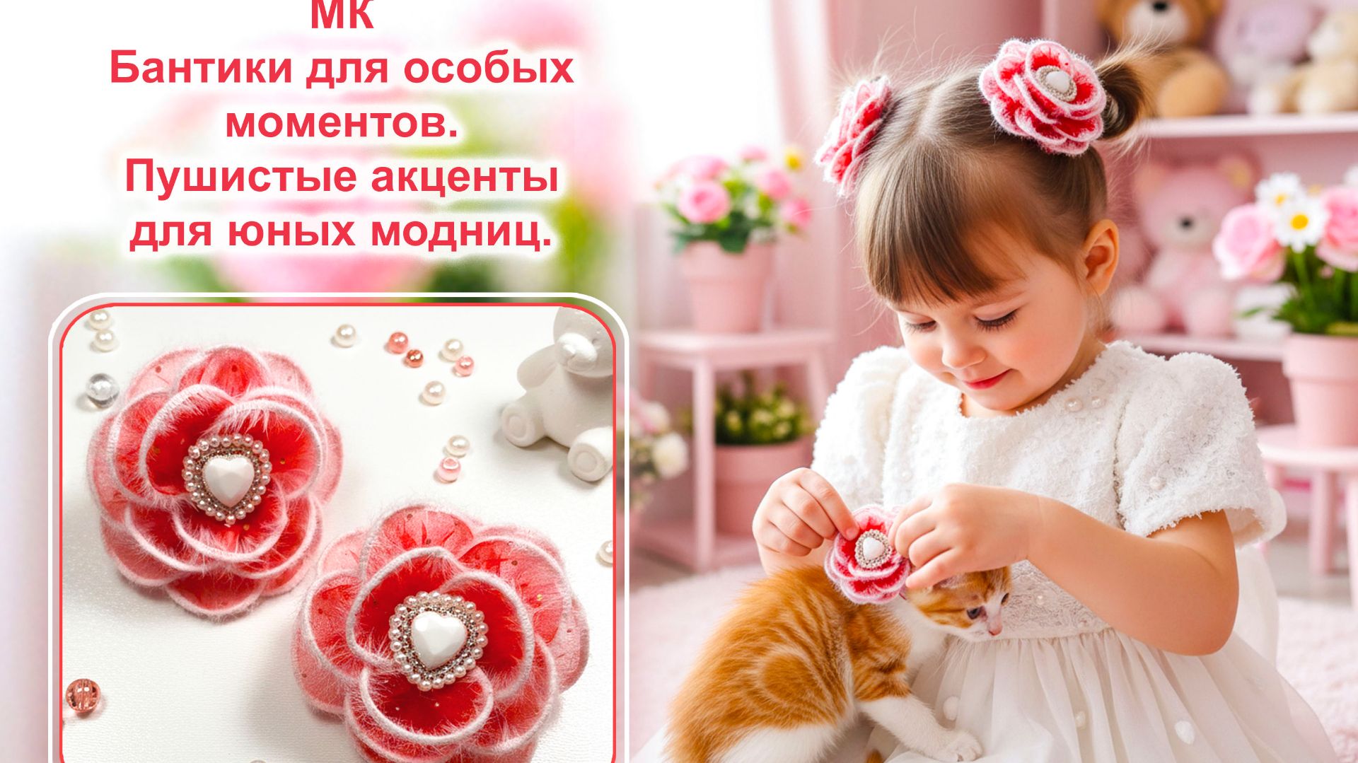 Мастер-класс. Бантики для особых моментов. Пушистые акценты для юных модниц. смотреть онлайн