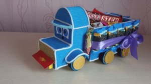 Машина со сладостями для детей на 23 февраля