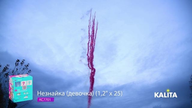 Дневной гендерный салют "Незнайка" 1.2"х25 девочка, арт. КС7701 смотреть онлайн