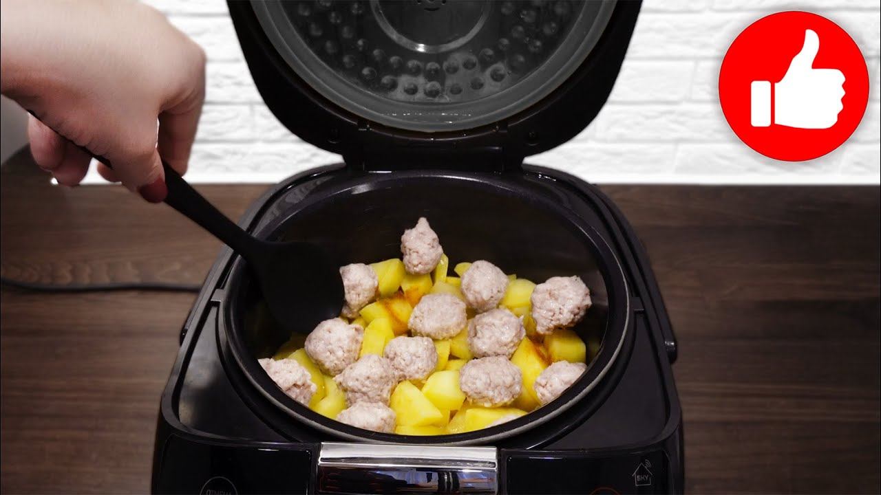 Bсе смешала и готово! Картошка с фрикадельками в мультиварке! Очень простой рецепт на ужин смотреть онлайн