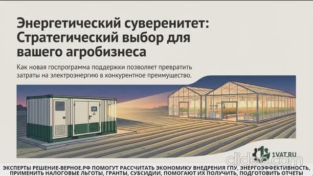 Как построить энергоцентр с субсидией 60% пошаговый план. ГПУ для СХТП смотреть онлайн