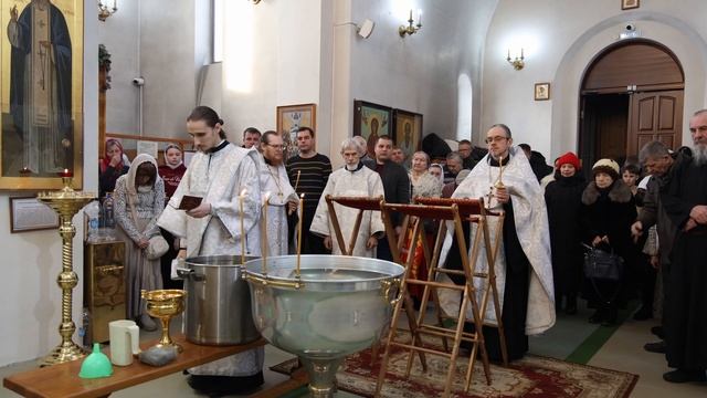 Великая вечерня праздника Крещения Господня (Богоявления).  Великое освящение воды, смотреть онлайн