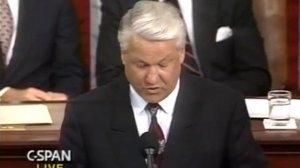 Борис Ельцин в Конгрессе США в 1992 году