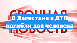 В Дагестане в ДТП погибли два человека