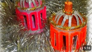 Новогодняя игрушка своими руками из фоамирана