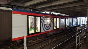 электропоезд 81-775.2 Москва 2024, прибывает на станцию Технопарк