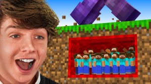 100 КРОШЕЧНЫХ ИГРОКОВ VS 1 ГИГАНТСКИЙ МИР В МАЙНКРАФТ! MINECRAFT MRBEAST ДАКПЛЕЙ НУБ И ПРО