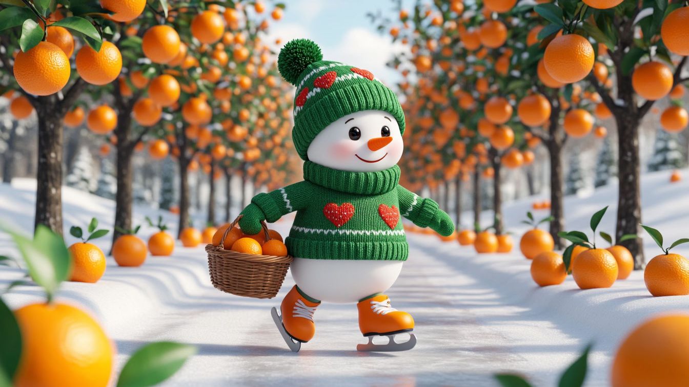⛄️Весёлый снеговик и 🍊оранжевый сюрприз! Милая детская песенка для малышей. Видео для детей. смотреть онлайн