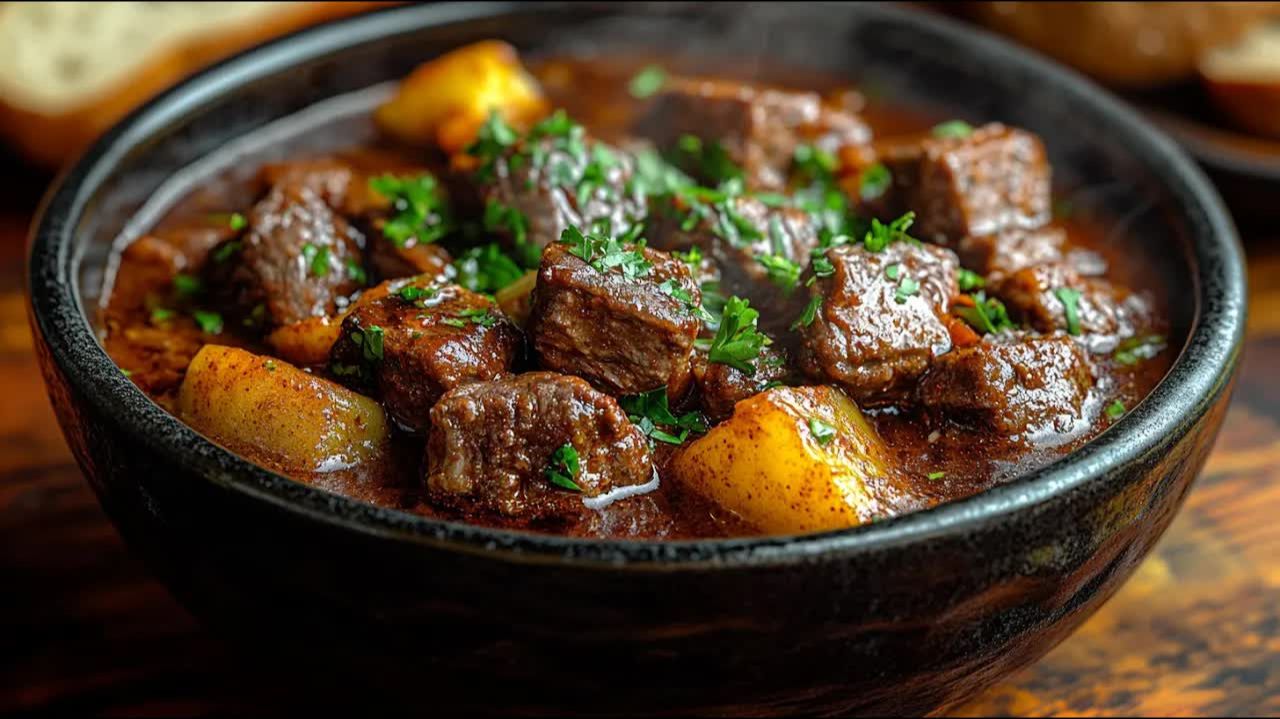 ГУЛЯШ ИЗ ГОВЯДИНЫ! Что приготовить на ужин. Идеальное Блюдо для вкусного ужина. Гуляш с подливкой. смотреть онлайн