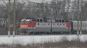 ЧС7-195 с поездом №379 Москва–Камышин | Бирюлёво