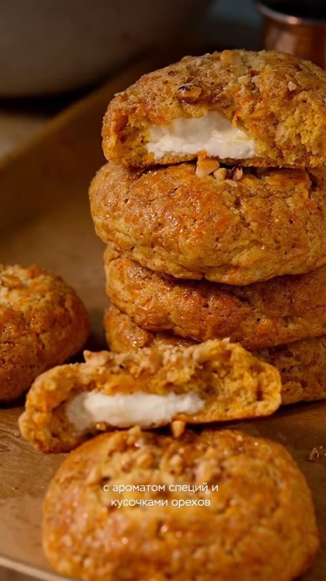 Морковные кукисы с крем чиз смотреть онлайн