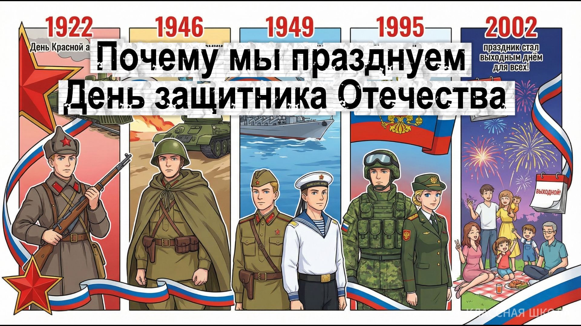 Мультфильм ПОЧЕМУ МЫ ПРАЗДНУЕМ ДЕНЬ ЗАЩИТНИКА ОТЕЧЕСТВА смотреть онлайн