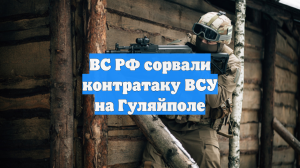 Российские войска сорвали атаку ВСУ в районе Гуляйполя