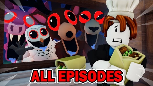 НОЧНАЯ СМЕНА В ПИЩЕВОМ КИОСКЕ В ИГРЕ «99 НОЧЕЙ В ЛЕСУ»! (Все эпизоды) Анимация Roblox смотреть онлайн