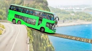 Соревнование "Автомобили против подвесного моста"