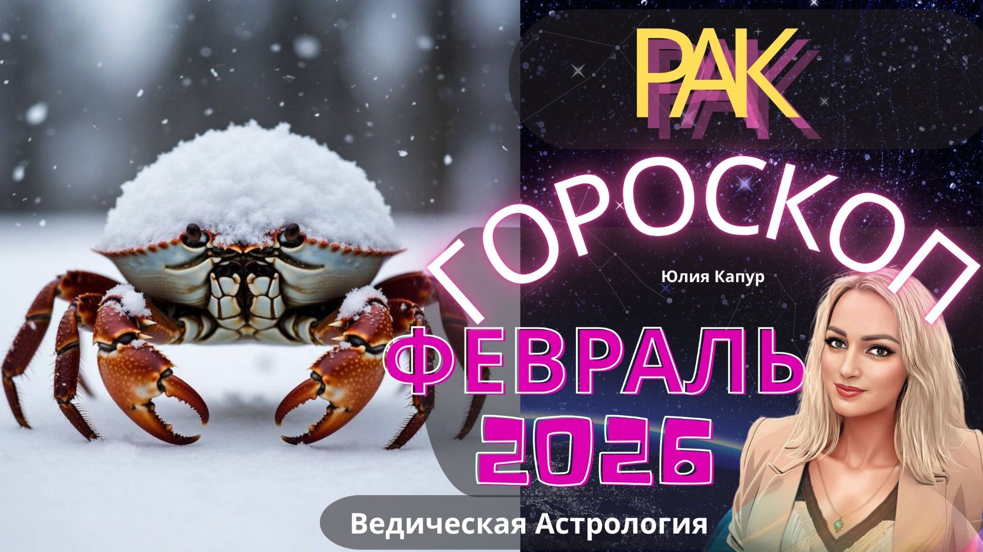 ♋Рак - гороскоп на Февраля 2026 года. От Юлии Капур смотреть онлайн