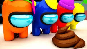 АМОГУСЫ ПРОТИВ ИМПОСТОРА, ОН НАКАКАЛ ВЕЗДЕ! САМЫЕ СМЕШНЫЕ АНИМАЦИИ