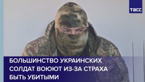 Пленный из ВСУ: большинство украинских солдат воюют из-за страха быть убитыми