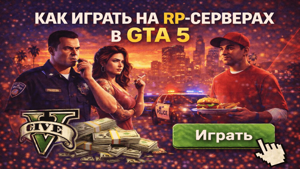 Как играть на RP серверах в GTA 5 смотреть онлайн