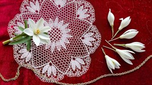 Салфетка "Подснежник". Часть 3