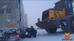 Красноярские полицейские оказали помощь водителю застрявшего грузовика, перевозившего 30 коров