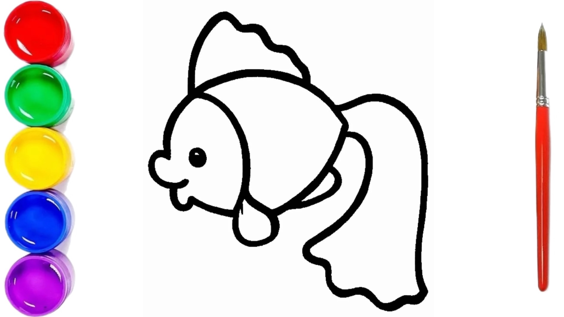 Мультик раскраска для детей и малышей рыбка смотреть онлайн