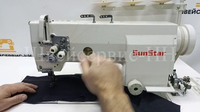 Двухигольная машина SUNSTAR KM-750BL (комплект) БУ (без откл) смотреть онлайн