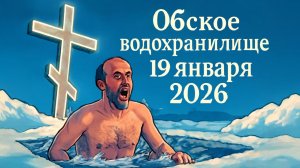 Крещение 19 января 2026 года в г. Новосибирск. Иордань на пляже "Бумеранг"