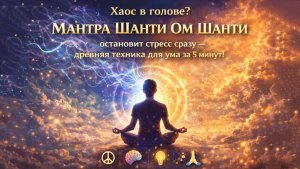 Мантра Шанти: Как Убрать Тревогу и Найти Внутренний Мир? Мгновенный Эффект за 5 Повторений! 🧘♀️🕊️