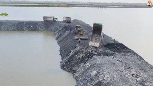 Строительство, дорога на озере, продолжение