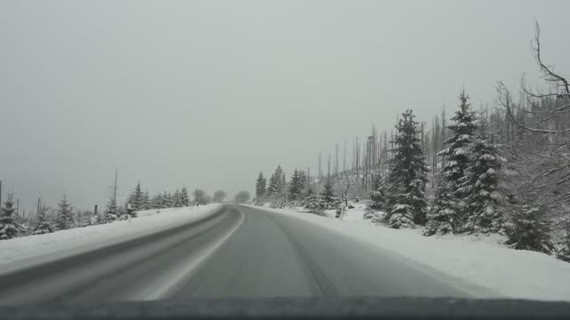 🇩🇪 Гарц, Германия - Поездка по заснеженным горам Гарца 🌧️❄️ от дождя до снегопада смотреть онлайн