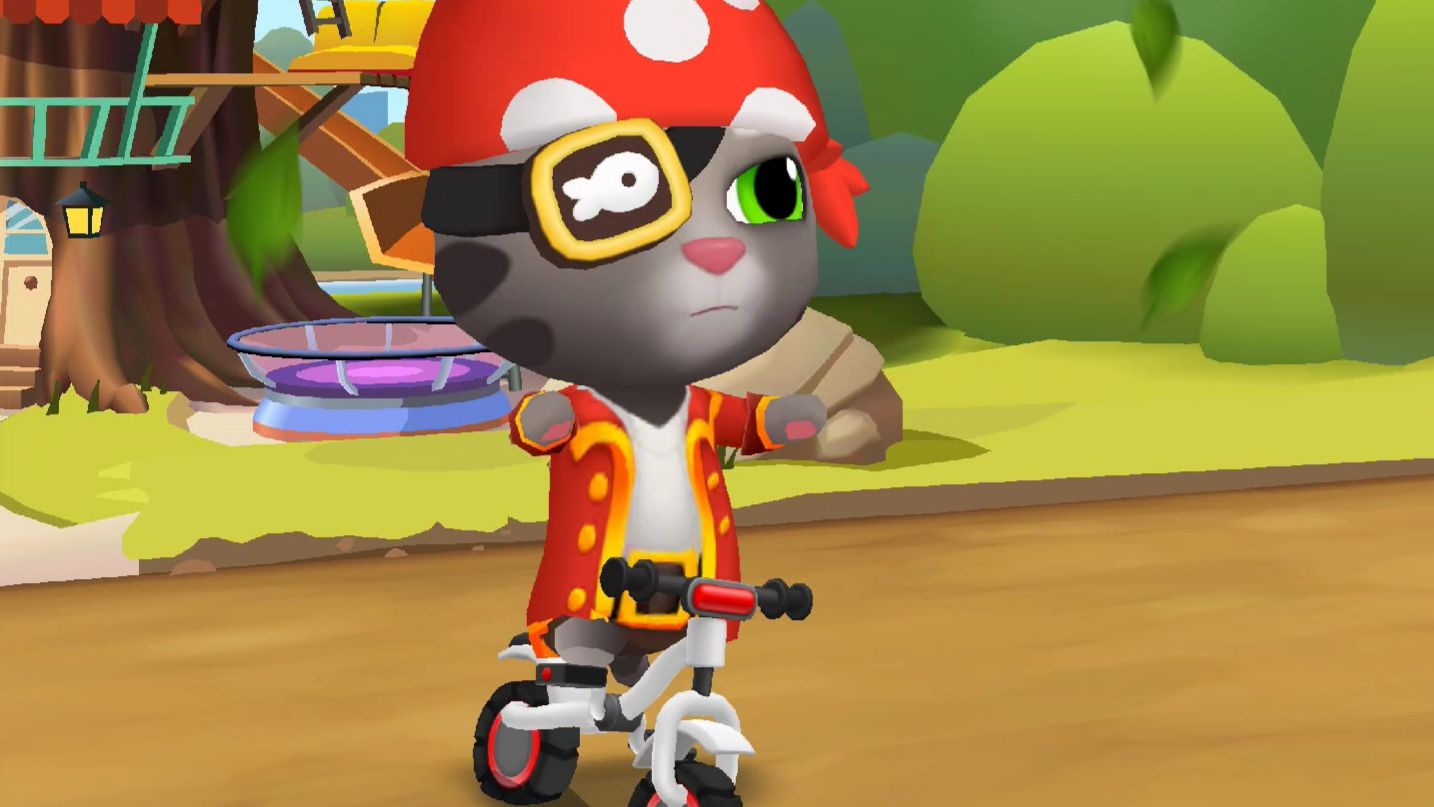 Мультфильмы для самых маленьких Бегалки - Капитан Том на ультрабайке Talking Tom Gold Run смотреть онлайн