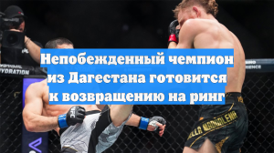 Непобежденный чемпион из Дагестана готовится к возвращению на ринг