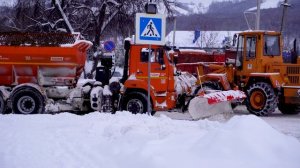 Вывозят снег