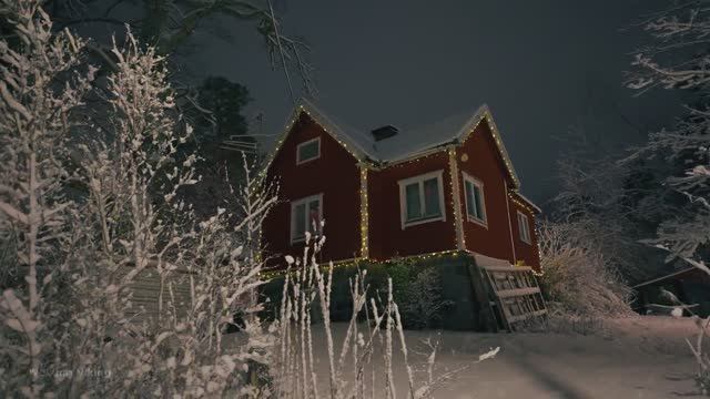 🇸🇪 Швеция, Стокгольм - ночная прогулка в сильный снегопад смотреть онлайн