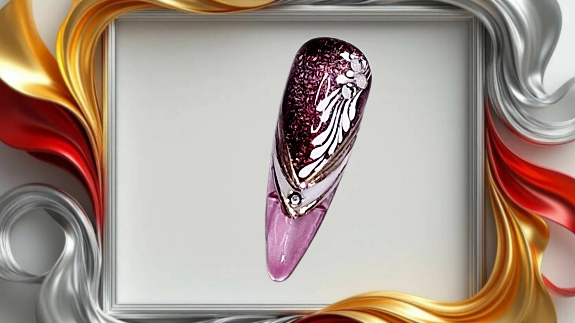 Изящный зимний маникюр. МК смотреть онлайн