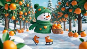 🍊Сладкий сюрприз для ⛄️снеговика! Милая детская песенка. Видео для детей.